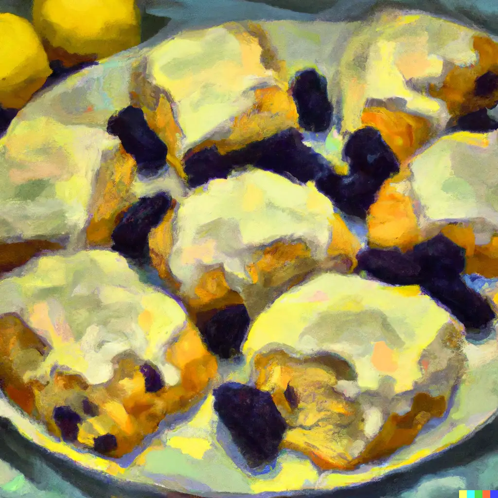 Earl Grey Blackberry Scones with Lemon Glaze